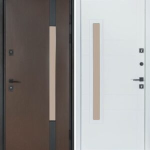 Metāla durvis TERMO HOUSE modelis 705/431 Venge tumšs/Balts satīns