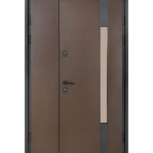 Metāla durvis TERMO HOUSE 705/431 (1200mm) Venge tumšs/Balts satīns